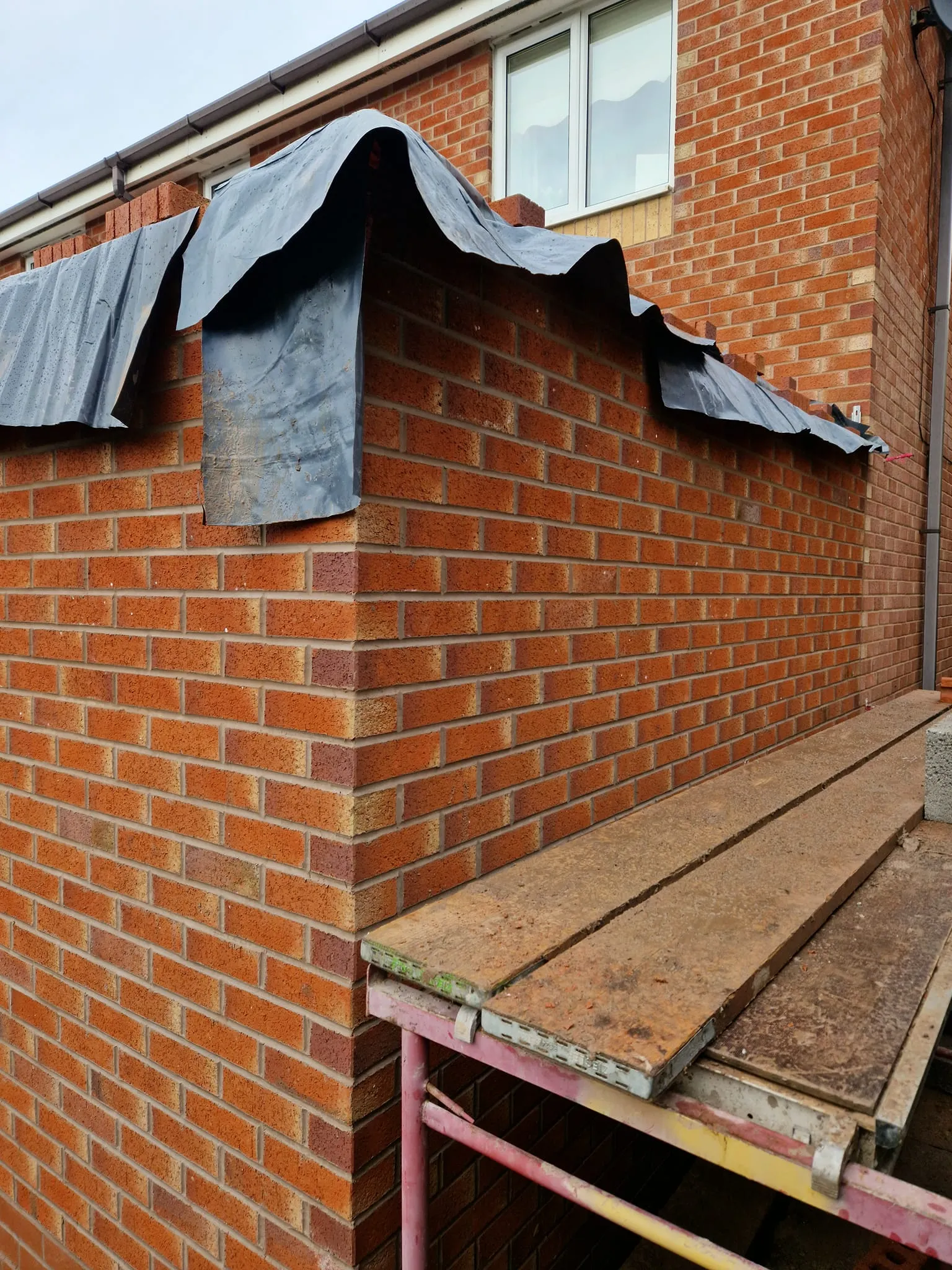 plastic on roof
