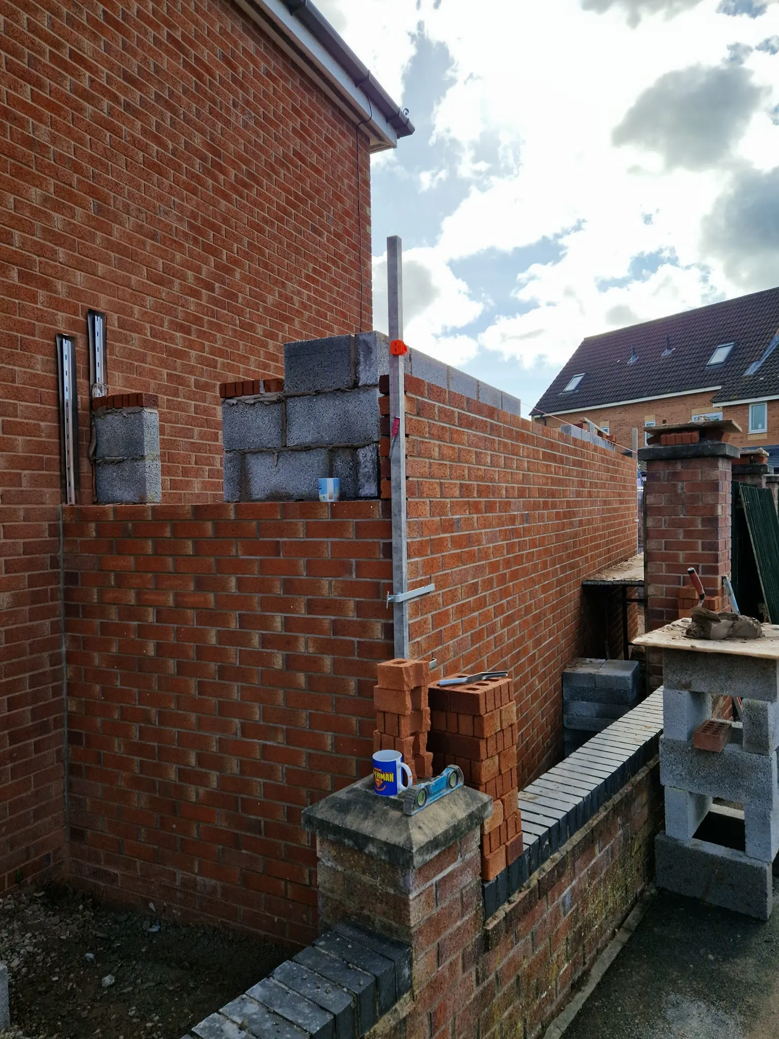 built up wall